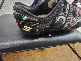 SiDi Ergo 4 Carbon ( 45 EU / 10.5 US mens) Black mesh road shoes 3-bolt Italy