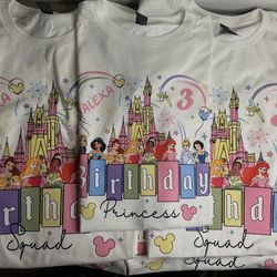 Disney Princess Birthday Custom T Shirts 