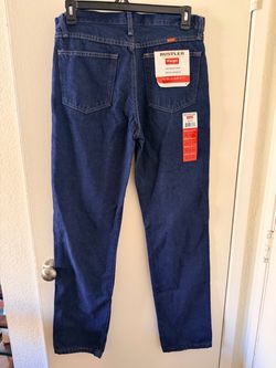 Rustler by Wrangler Men’s Jeans 32x34 Regular Fit Straight Leg Dark Blue NWT