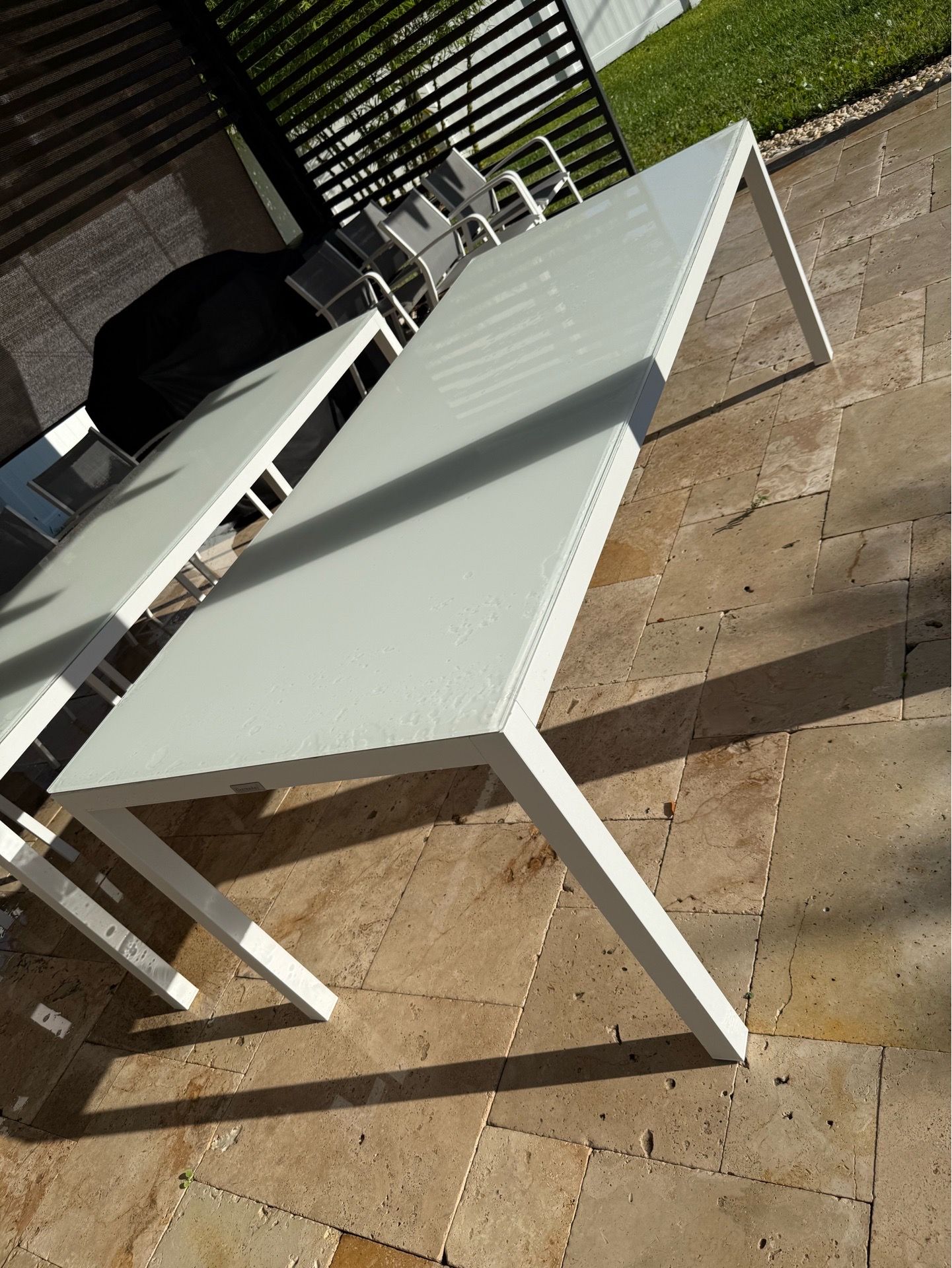 New Aluminum Table 86”, Perfect Condition