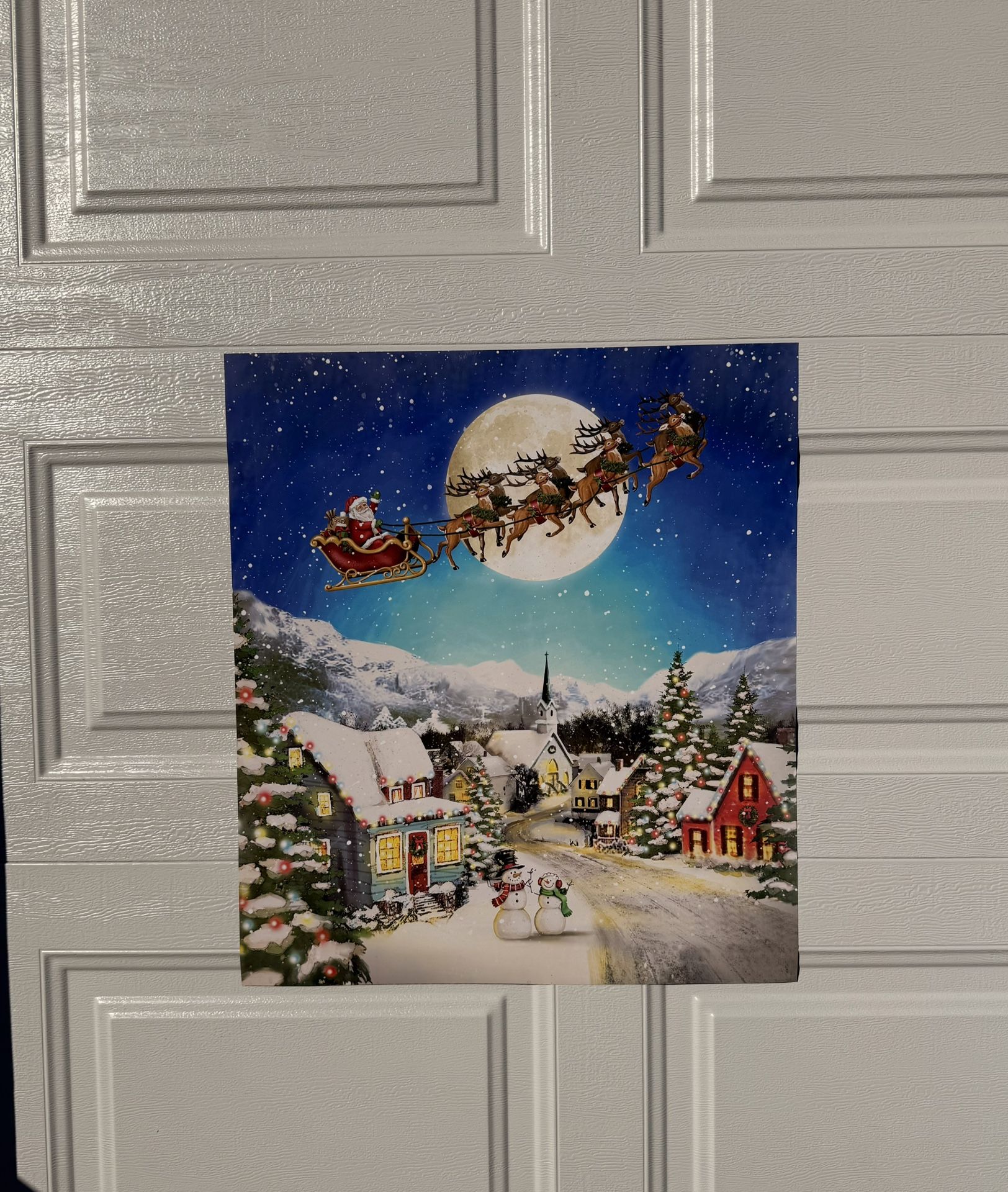 New Christmas Tree Magnetic Panel Decals for Home 23" W x 17" H door, garage fridge dish washer etc