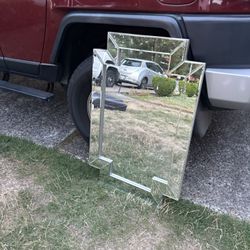 Chevron Shaped Mirror Large