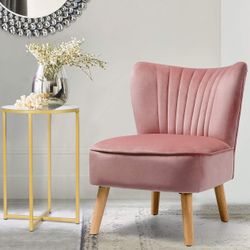 Velvet Accent Chair, Upholstered Modern Sofa Chair 