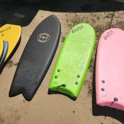 Surfboards And Boogie Boards They Range From $30 To $150