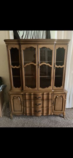 Antique Cabinet and Table
