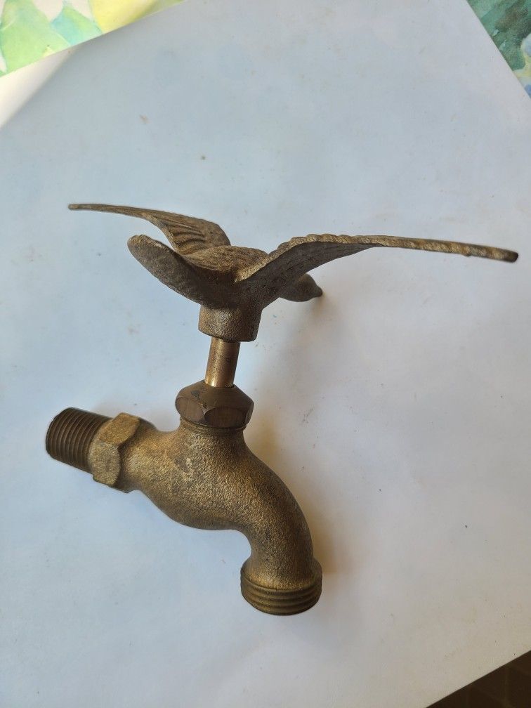 Decorative Brass Garden Flying Goose Outdoor Faucet 4” inches , Wall