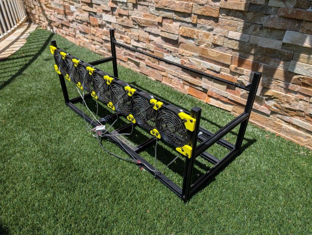 Veddha V3C GPU Mining Case Aluminum Stackable Mining Rig Open