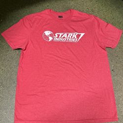 Brand New MARVEL STARK INDUSTRIES Changing The World For A Better Future t-shirt XL red Iron Man