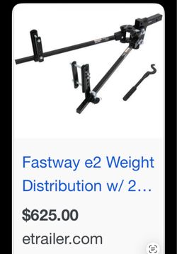 Fairway E2 weight distribution bars