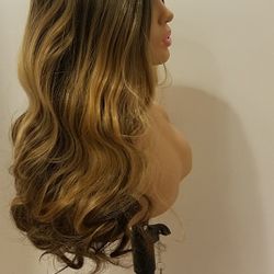 Long Brown Wavy Wig