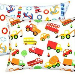 Toddler Boys 2 Pack 100% Organic Cotton Pillowcases Size 14x19 $12