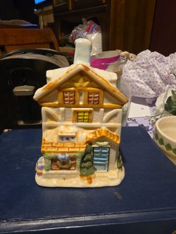Ceramic Cottage House Figurine