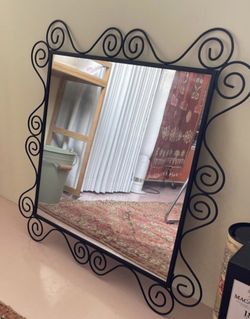 Vintage IKEA Wrought Iron Mirror