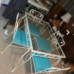 Vintage Wrought Iron Dining Set