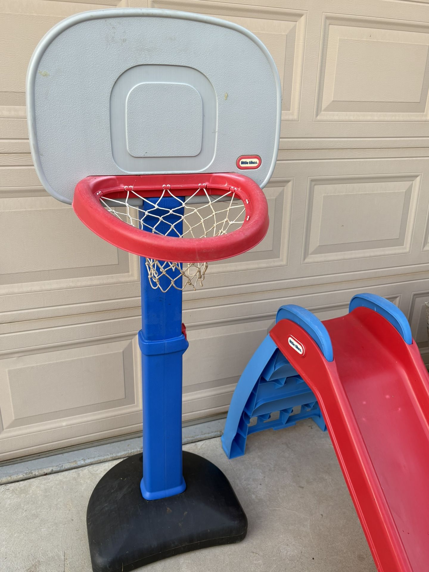 Little Tikes Slide And Basketball Hoop