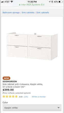 Brand new ikea cabniets for under sink