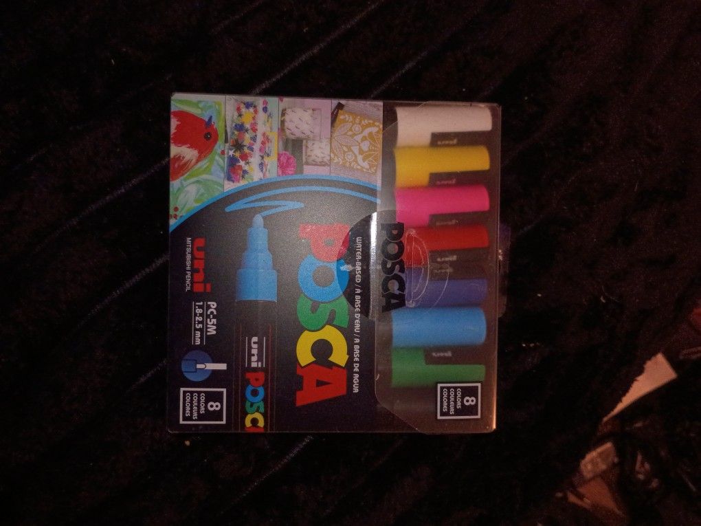🎨 BRAND NEW, FACTORY SEALED 8-pack!  
Uni Posca PC-5M Water-Based Paint Markers