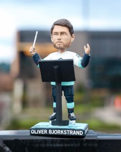 Signed 2024 Oliver Bjorkstrand Bobblehead New SGA 12/30/2024