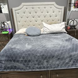 Juego De Recamara King Size Con Dos Buros