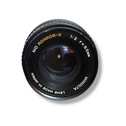 Minolta Lens MD Rokkor-X 50mm f 1:2 Yellow Label End Cap