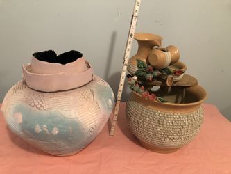 a beautiful vase and a fountain (does not work, maybe someone can repair it), each for $ 15