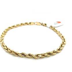 10k Gold Bracelet 8” Solid Rope 4mm 9.1grams 136341 1