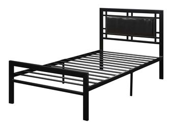 Brand new black/white/silver metal twin platform bedframe