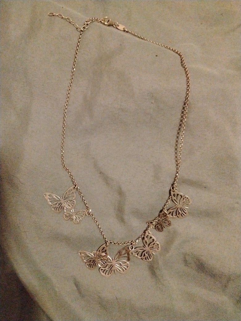 Silver Butterfly Necklace