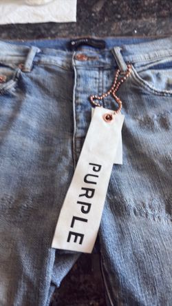 Purple Brand Light Wash Distressed Jeans