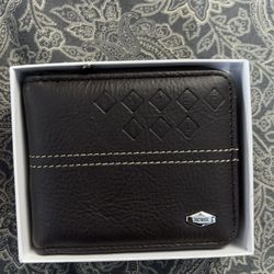 Genuine Leather Mens Wallet Horse Imperial Dark Brown