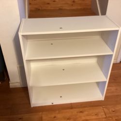 Brand New 3 Tier Bookshelf/Bookcase Storage Cabinet ( White)  Dimensions are; W=29.5”— D=11,5”— H=31-3/4”. 