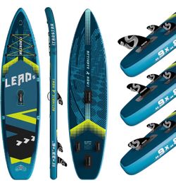 Lead 12'× 35"/11' × 33" Stand Up Paddle Board, Inflatable SUP Board with 5 Fins Stable Design fo Youth, All Skill Levels, Lakes, Oceans