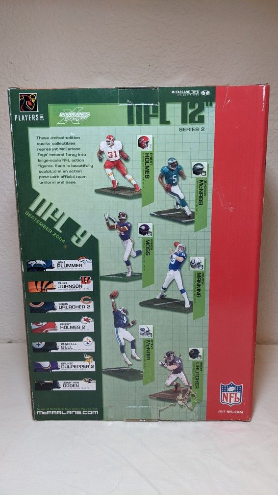 Brian Urlacher Autographed Football with 12 Inch NFL Figure