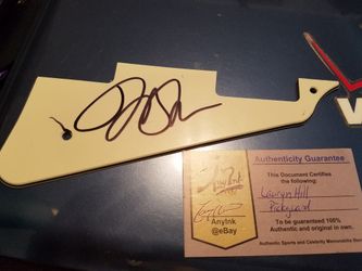Lauryn Hill Autograph Guitar Pickguard
