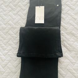 Zara Black Flare Leg Jeans 