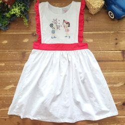 SIZE 6 BOUTIQUE PATRIOTIC BOY & GIRL PINAFORE APRON DRESS
