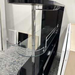 Glossy Black Bar Unit Silver 