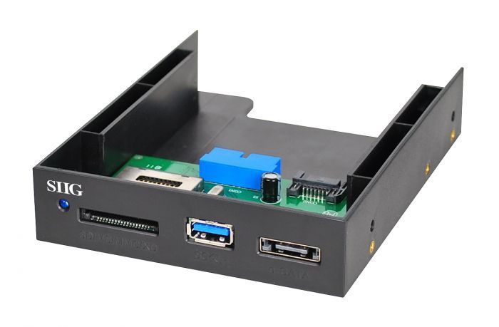 SIIG USB 3.0 Internal Bay Multi Card Reader/eSATA NEW