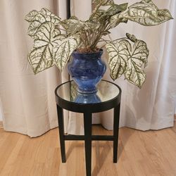 Fake Plant Blue Vase