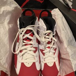 Nike Air Jordan 6 VI Retro Carmine 2021 Red White  Size 9.5