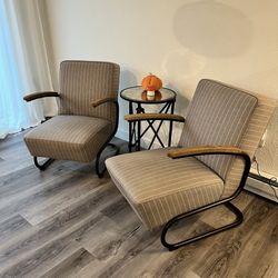 Four Hands Miles Modern Striped Club Chair (Price Listed Is For The Pair)