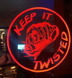 Keep it twisted etched lighted mirror