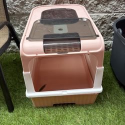 Top OpenCat Covered Litter Box Double Entrance