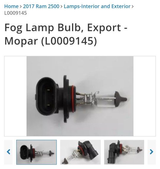 OEM FOG LIGHTS BULBS DODGE RAM 2500