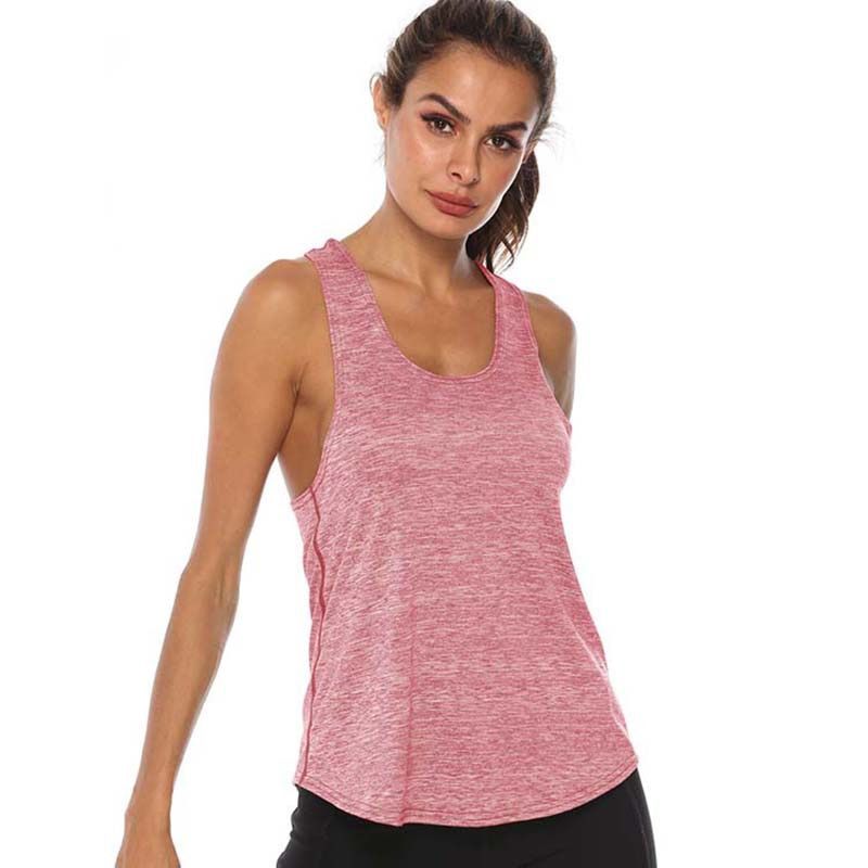 CALIA Pink Grey Heathered Speckle Flowy Racerback Athletic Workout Tank Top
