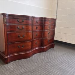 ** DELIVERY AVAILABLE** 9 drawer mahogany serpentine front dresser