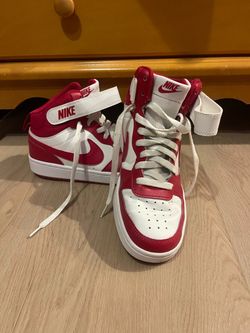 Nike Court Borough Mid 2 Sneakers Red/White 6Youth
