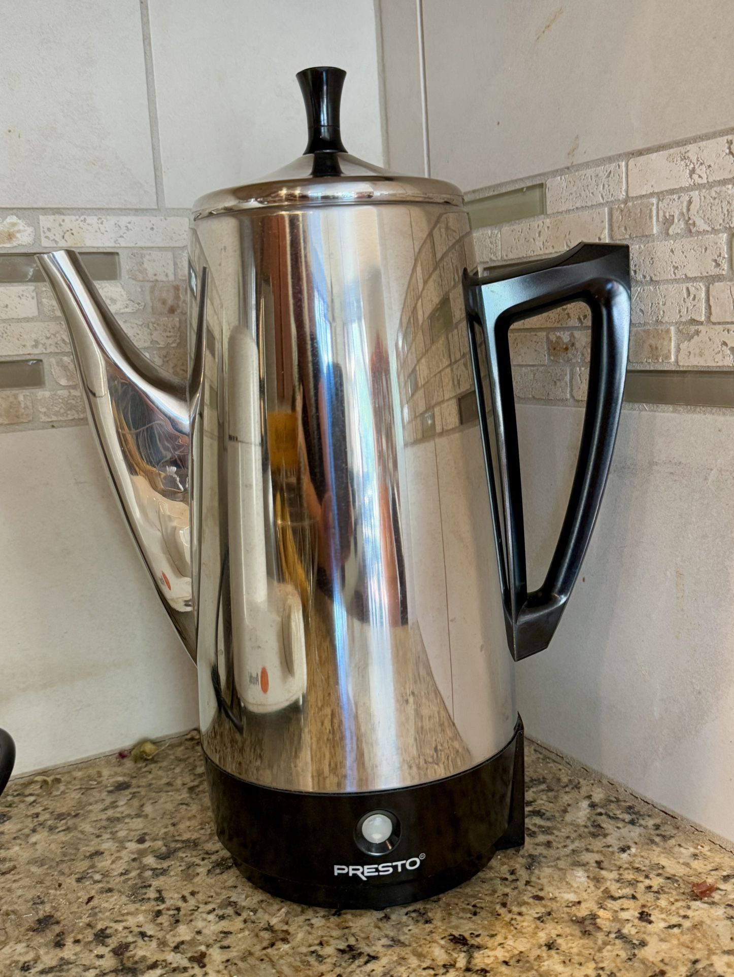 Like New Presto 02811 Stainless Steel Electric Coffee Percolator Large- 12-Cups, Easy-Pour Spout, Stay-Cool Handle, Make 2-12 Cups