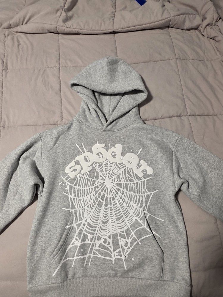 Sp5der OG Web Hoodie Heather Grey