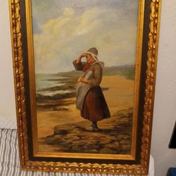 Very Nice Gold Framed Dutch Paintings Vintage